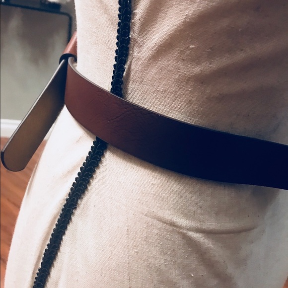 Style & Co Brown Leather Knot Ring Belt - Picture 5 of 6